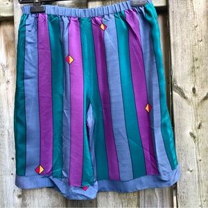 New Vintage Alfred Sung Silk Shorts
